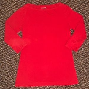 Merona Red Ling Sleeve Shirt (Small)